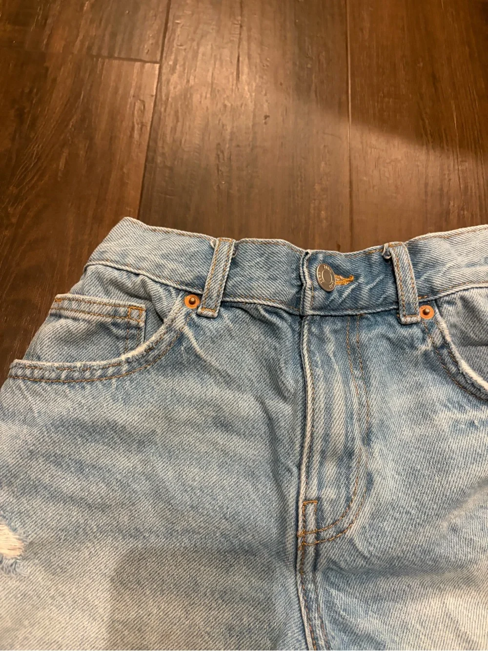 Zara Girls Distressed Denim Cut Off Shorts 13-14 Years